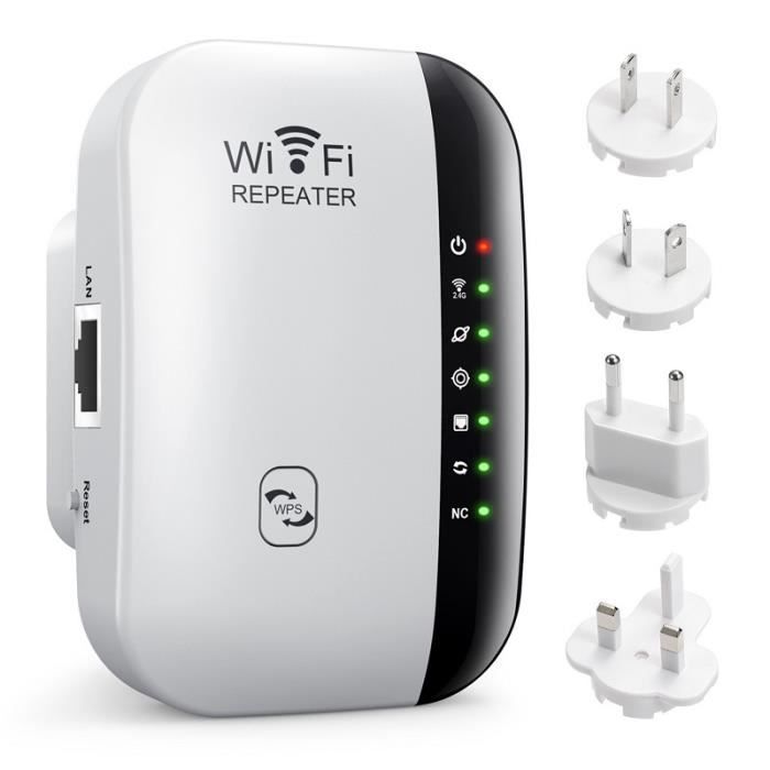 Répéteur WiFi Sans Fil blanc 30 Mètres De Distance De Transmission, Adapté  à Un Usage Domestique