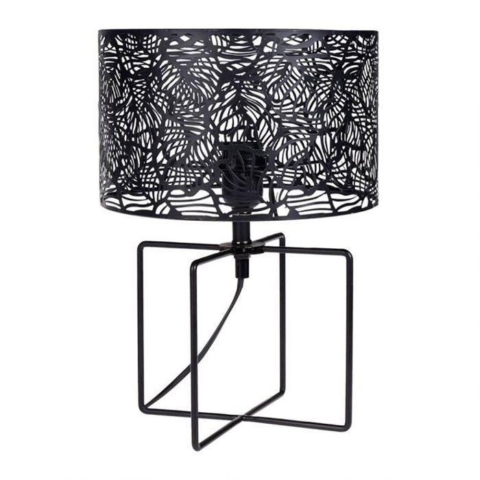 Lampe métal ajouré Calathéa noir Lampe métal ajouré Calathéa noir