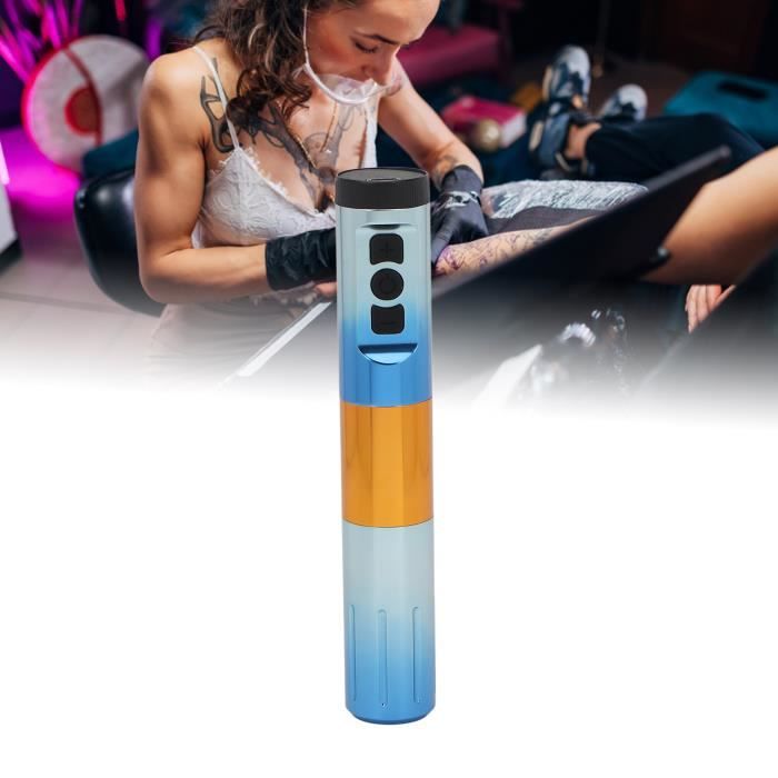 Kit Machine à Tatouer Sans Fil Solong - Stylo Rotatif 1800mAh LCD + 40 Aiguilles + Encres