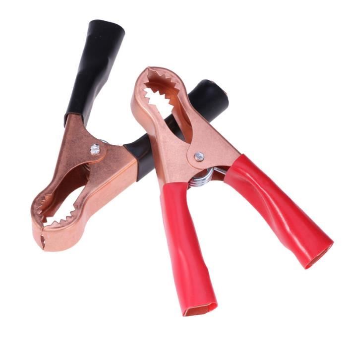 Fydun Clips de crocodile de voiture Clip 500AMP isolant pince crocodile Batterie de voiture pince crocodile pour batteries 6V 12V