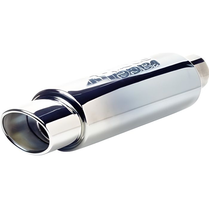 Embout D'échappement Simoni Racing TRX/33N - Noir, Ovale/oblique - Pour Sortie 37-54 Mm