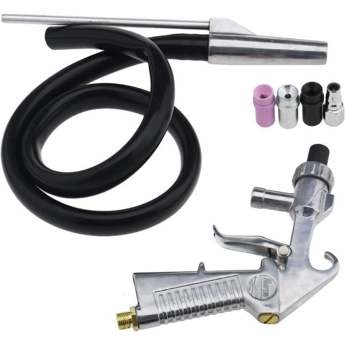 Pistolet Sablage Air Comprimé - Kit Métal Avec Buses - Pour Décapage Rouille Et Peinture
