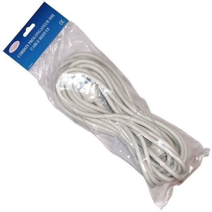 Prolongateur - 3x1.5 mm² - 10 m - blanc