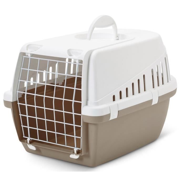 Cage De Transport Pour Chat Pas Chere Ideale Pour L Avion Savic Coloris Brun Cdiscount