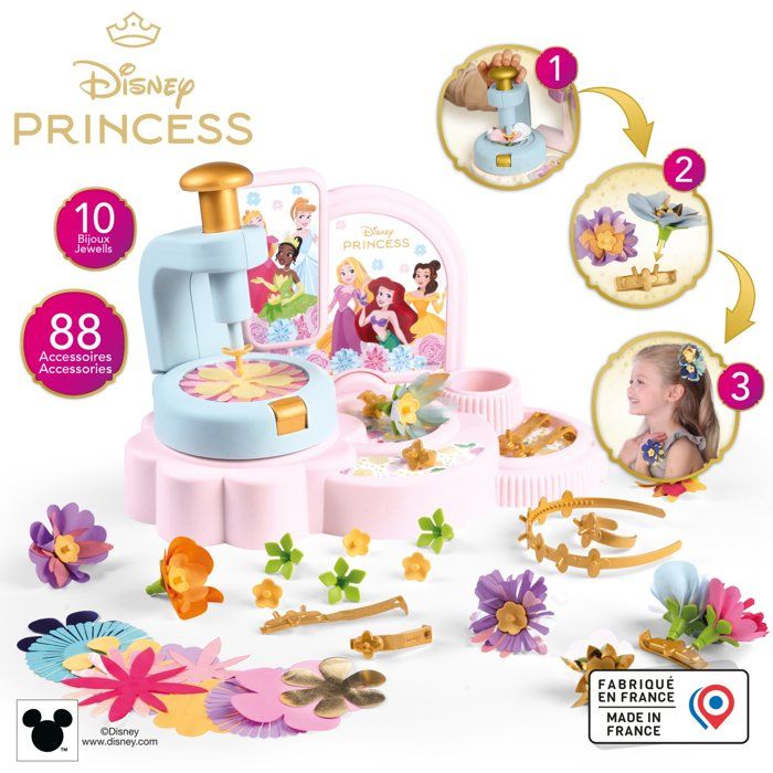 Maquillage de fête Smoby Disney Princess Studio Bijoux Fleurs