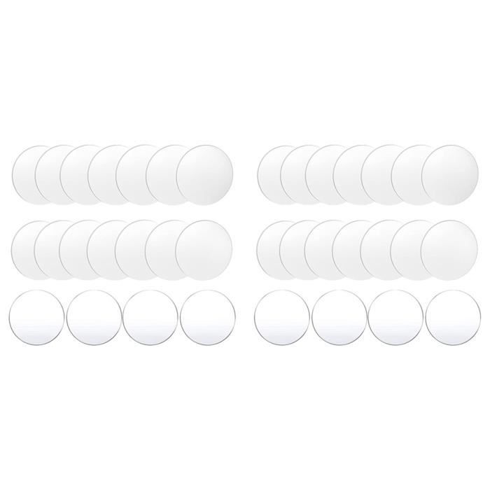 36 Pièces Disque Acrylique Transparent 4 Pouces Cercle Feuille Acrylique  Cercle épais Ronds Acryliques Blancs Panneau Acrylique