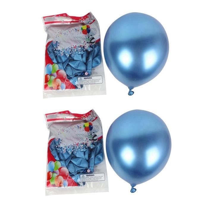 100 Pièces Séries 10 Pouces Ballons En Latex MéTalliques éPais Chrome