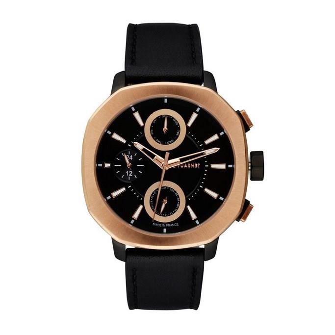 Montre Vuarnet Neuve - Cadran Doré, Bracelet Et Boîtier Noirs - Sans étiquette