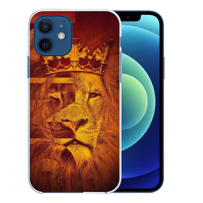 Coque pour iPhone 12 mini - King Lion. Accessoire téléphone