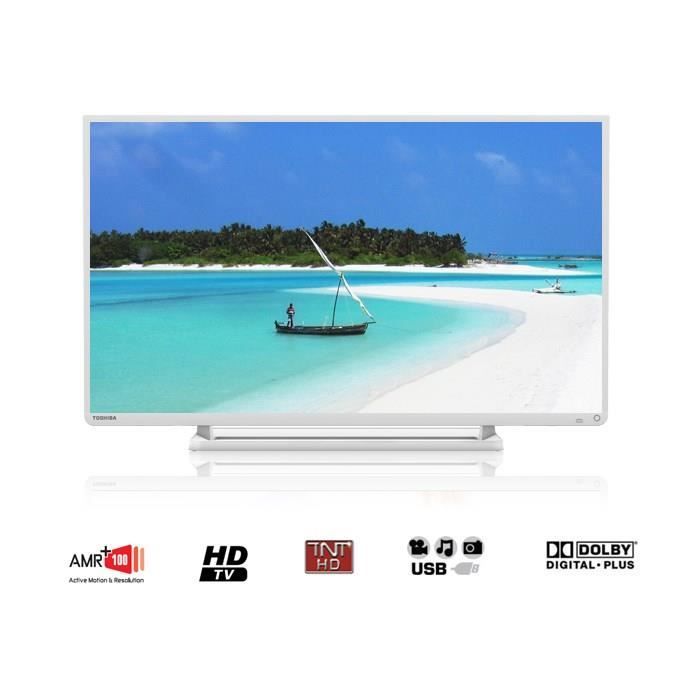 Toshiba 32w2434dg Tv Hdtv 80 Cm Blanc Achat Vente Televiseur Led Toshiba 32w2434dg Au Meilleur Prix Cdiscount