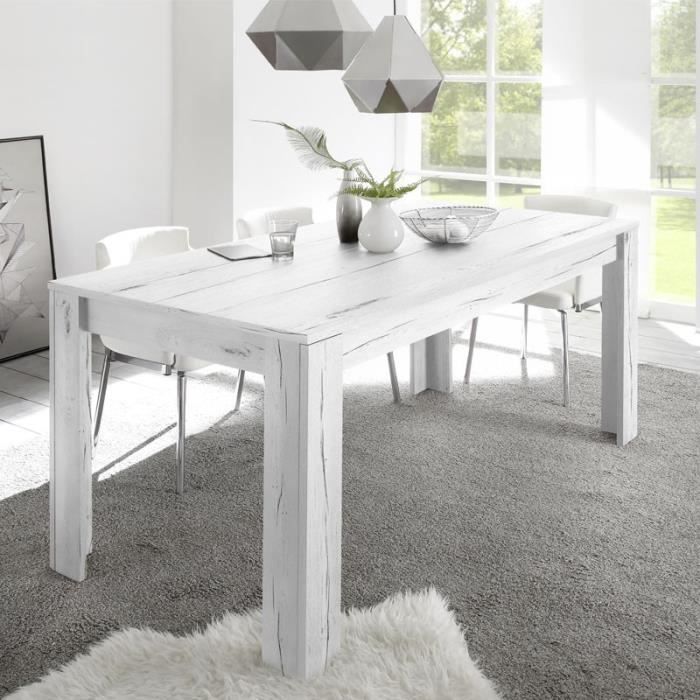 Table De Repas Chene Blanchi Palerme N 1 L 180 X L 90 X H 79