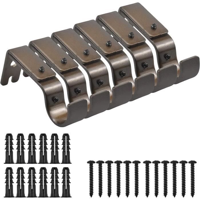 Supports de Tringle à Rideau Simples pour Tringle à Draperie en Alliage