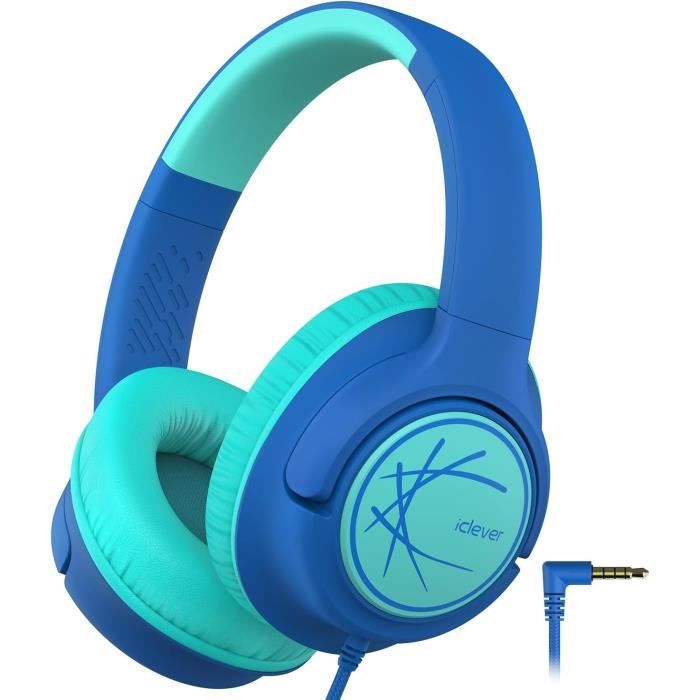 Casque Audio Enfant ONTA Pliable On-Ear Réglable Léger - Bleu Foncé Pour Tablettes Et Smartphones