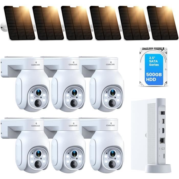 Tapo C660 Kit Caméra Surveillance Extérieure 4K 8MP Panneau Solaire - 360° IA, Batterie 10000mAh, Vision Nocturne Couleur, IP66, Antivol
