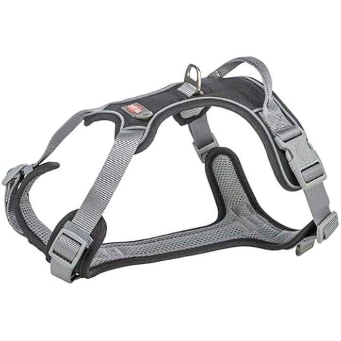 Harnais pour chien - TRIXIE - Premium Active - Noir - Réglable - Confortable - Sécurisé