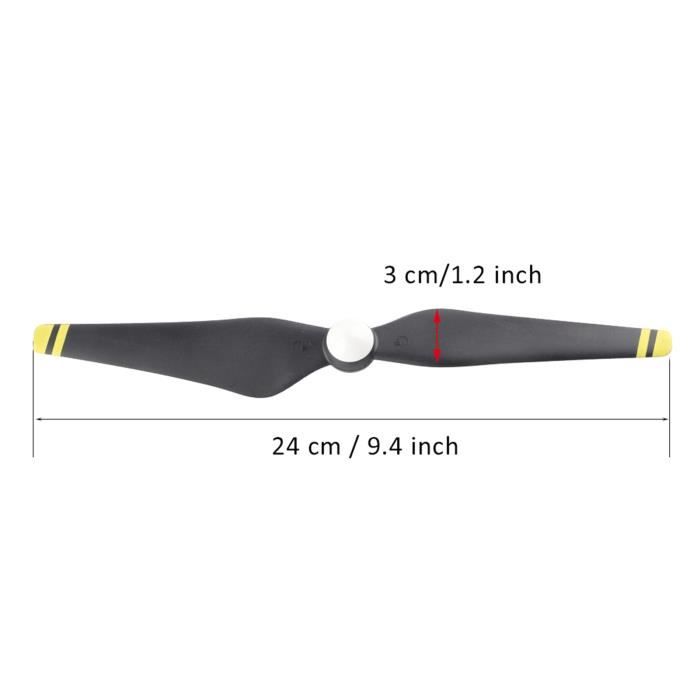 Vhbw 4 Hélices Compatibles Carson X4 Spy Drone – 2 Paires Autobloquantes Noir/blanc – 55 Mm, Vol Silencieux