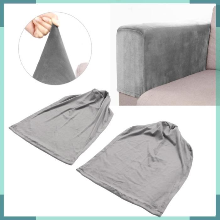 Housse daccoudoir de canapé - V BESTLIFE - Gris foncé - Extensible - Polyester - Antidérapante