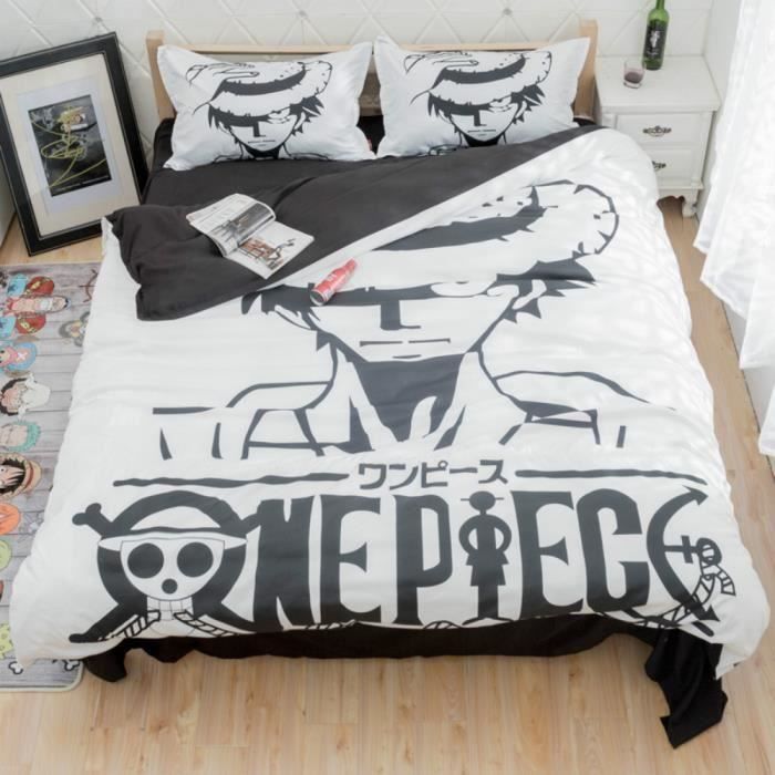 Parure De Lit One Piece Luffy 2 240 Cm 4 Pieces Cdiscount Maison
