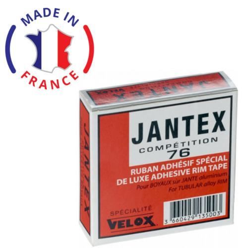 Ruban adhésif coton VELOX JANTEX COMPETITION 76 pour boyaux jante aluminium vélo roue - Rouge