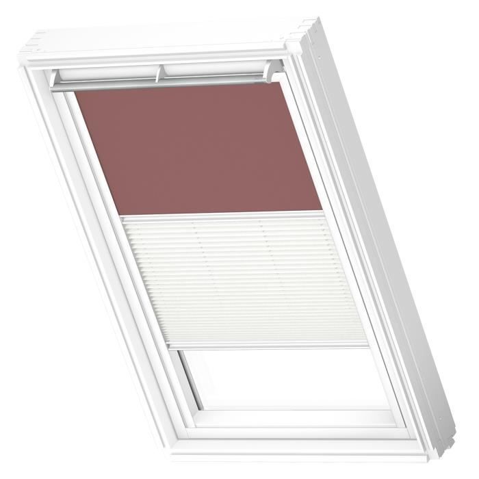 VELUX Store Original Duo Occultant Tomette, Cadre Blanc, DFD MK08