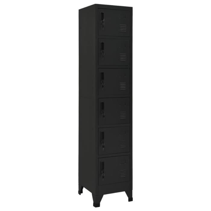 vidaXL Armoire à casiers Noir 38x40x180 cm Acier 339794