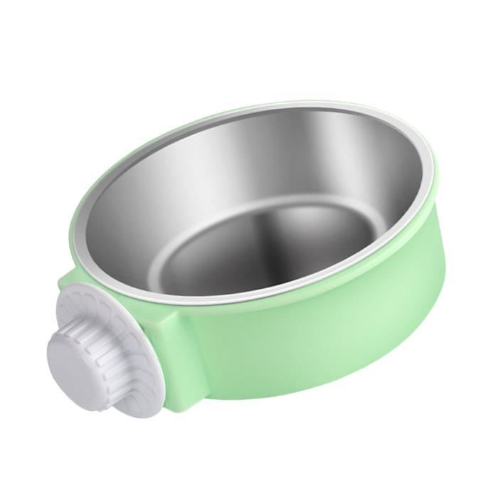 Meilleurs prix pour Bol pour chien en cage - VVIKIZY - Acier inoxydable - Antichute - Rond - Vert