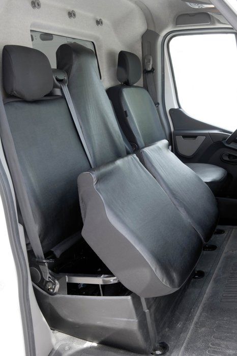 Housse de siège Transporter en simili cuir pour Opel Movano, Renault Master, Nissan Interstar, siège simple &amp housses de siège a