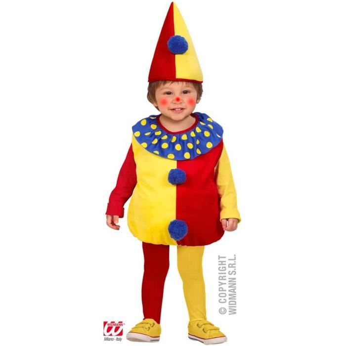 Déguisement de Clown pour bébé - Taille 7/12 mois - Jour de Fête - Bébé - Déguisement