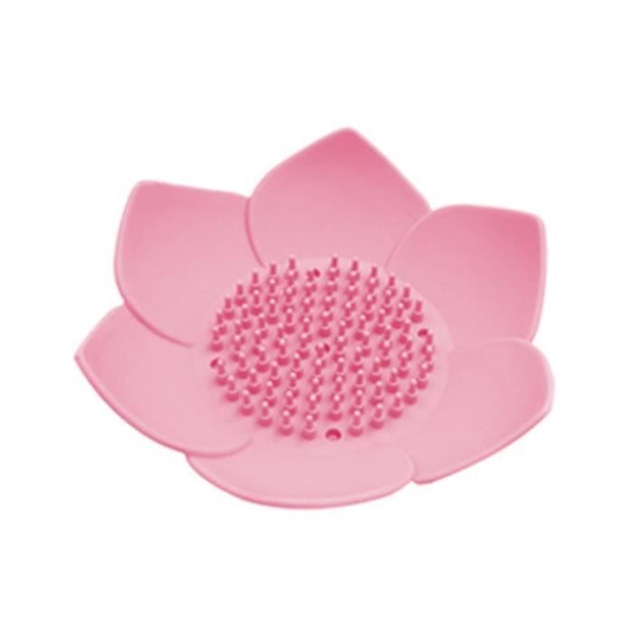 Aatpuss 3 Pièces Porte-Savon Lotus En Silicone - Boîtes à Savon Anti-Humidité, Blanc Rose Gris Pour Salle De Bain Et Cuisine