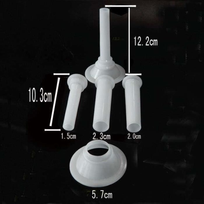 Tubes De Remplissage Pour Saucisses En Inox - Kit De 3 Buses (1.5, 2, 2.5cm) Pour Hachoir à Viande