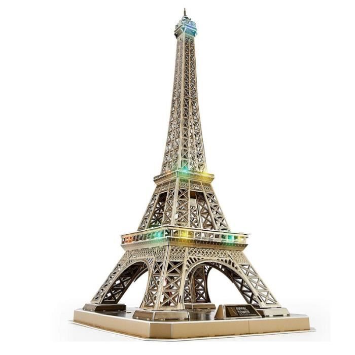 Puzzle 3D LED La Tour Eiffel Architecture Modèle Kits de Construction ...