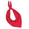 Foulard / bandana rouge basque en tissu-1
