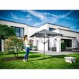 LEIFHEIT 82100 Séchoir parapluie LinoProtect 400, étendoir parapluie avec toit étanche, séchoir jardin inclus douille de sol-1