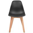 2 x Chaises de salle à manger Professionnel - Chaise de cuisine Chaise Scandinave - Noir Plastique &9568-1