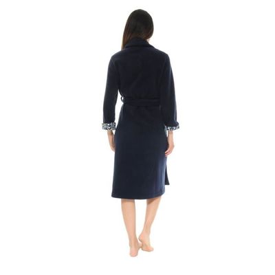 ZFSOCK Peignoir Long Femme à Capuche: Flanelle Douce et Épaisse Peignoir Ceinture et Poches Chaud pour l'Hiver Pour Femme Enceinte Maman Chambre Maison Noël Cadeau - Gris L/XL