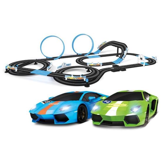 Ensemble de Piste de Course Voiture Électrique, Piste Télécommandée Électrique Haute Vitesse, Jouets Cadeaux pour 8-10 Ans Ensemble de Piste de Course Voiture Électrique, Piste Télécommandée Électrique Haute Vitesse, Jouets Cadeaux pour 8-10 Ans