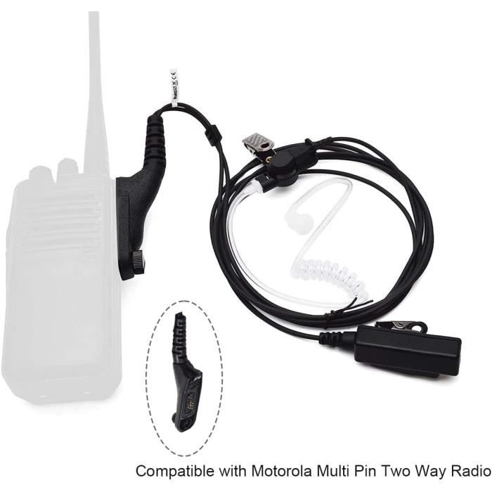 ECSiNG 2pcs Oreillette Talkie-walkie en Forme de G avec Micro PTT pour  Divers Modèles de Talkie-walkie Casque Radio 2 Broches Câble Tressé  Accessoires Radio Bidirectionnels : : High-Tech