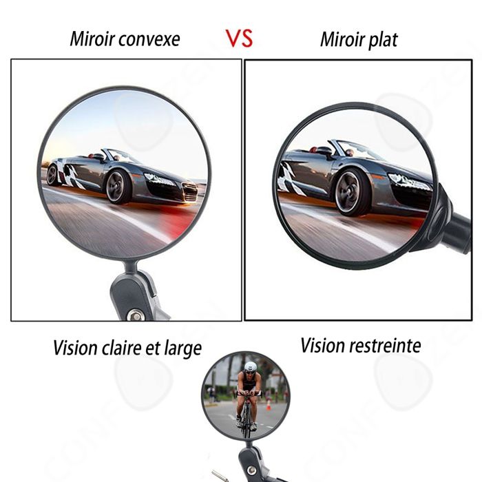 Rétroviseur Pour Casque Vélo/équitation - 360° Réglable
