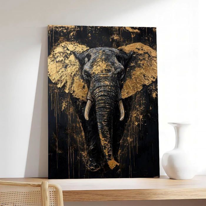 Tableau art déco modèle d'éléphant animal,50 * 70cm Toile Peinture