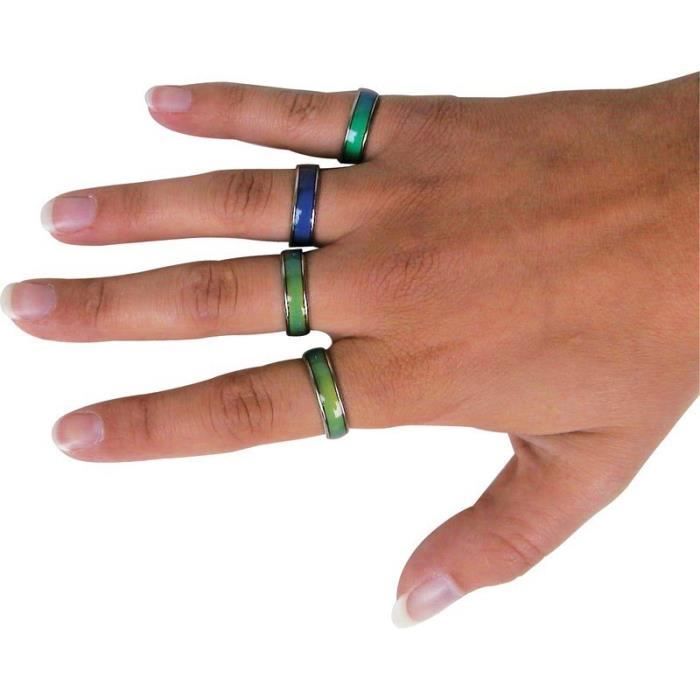 Bague d humeur qui change de couleur en fonction de votre emotion Achat Vente bague anneau Mixte Adulte Cdiscount