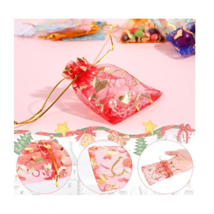 Lot De 100 Sachets En Organza Blanc, 7 X 9 Cm, Pochette