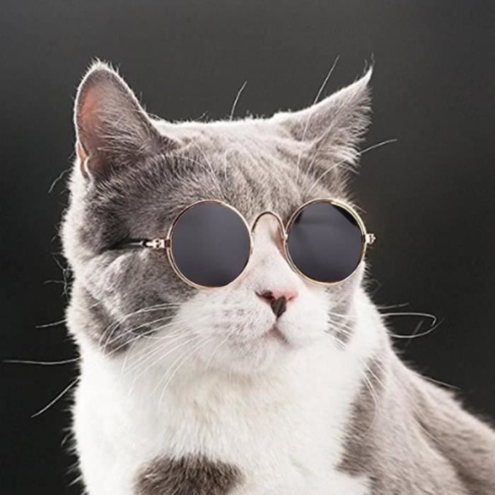 Cysincos Lunettes pour Chien Chat Lunettes de Soleil pour Animaux