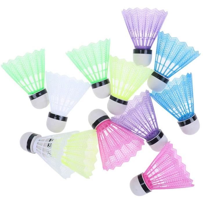 Volants Badminton GHVACZS 12 Pièces - Plastique Multicolore Pour Intérieur/extérieur