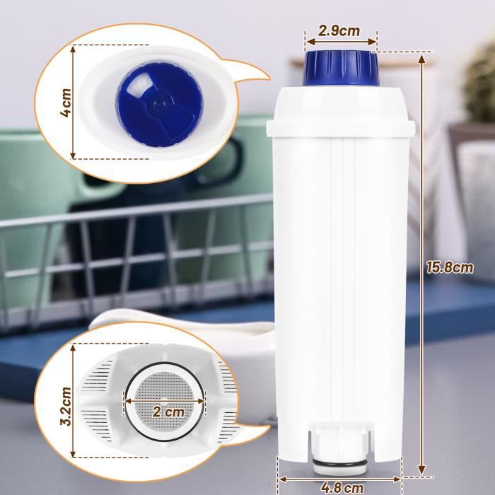 BMOT Filtre à Eau Compatible avec Delonghi,2pcs set,Filtre Detartrant Water  Filter Compatible avec DeLonghi à café. - Cdiscount Electroménager