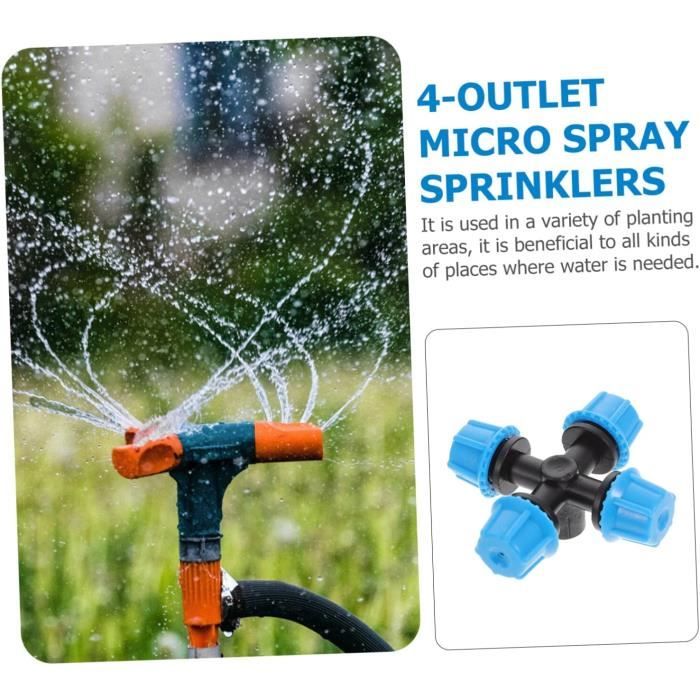 Buse D'arrosage Circulaire En Acier Inoxydable - 5 Têtes, Réglable Du Brouillard Au Jet, Pour Tuyau D'arrosage