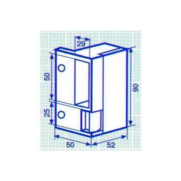 Gâche électrique à encastrer 12V/400mA - Têtière courte - Avidsen
