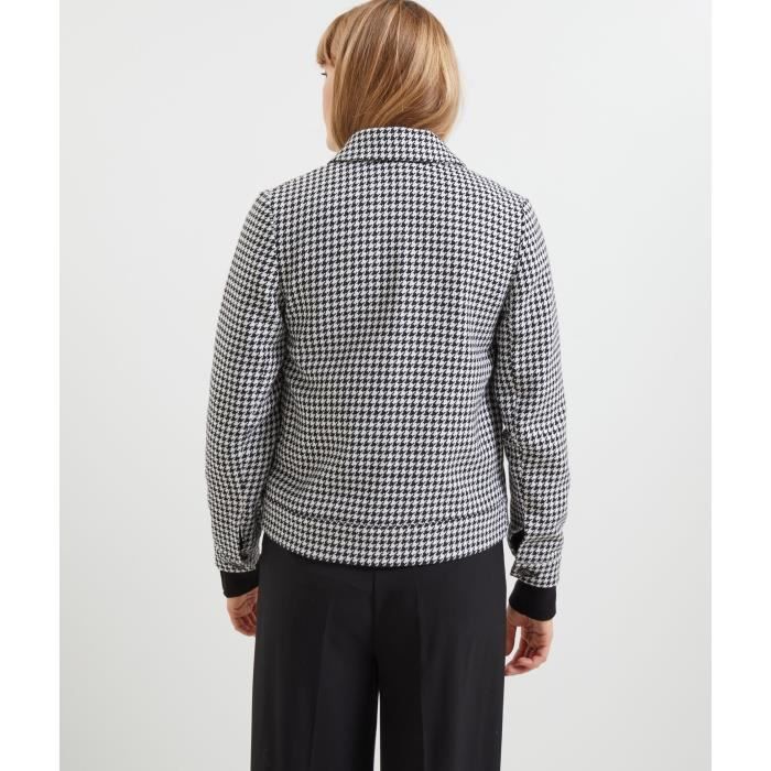 Veste pied de coq store femme