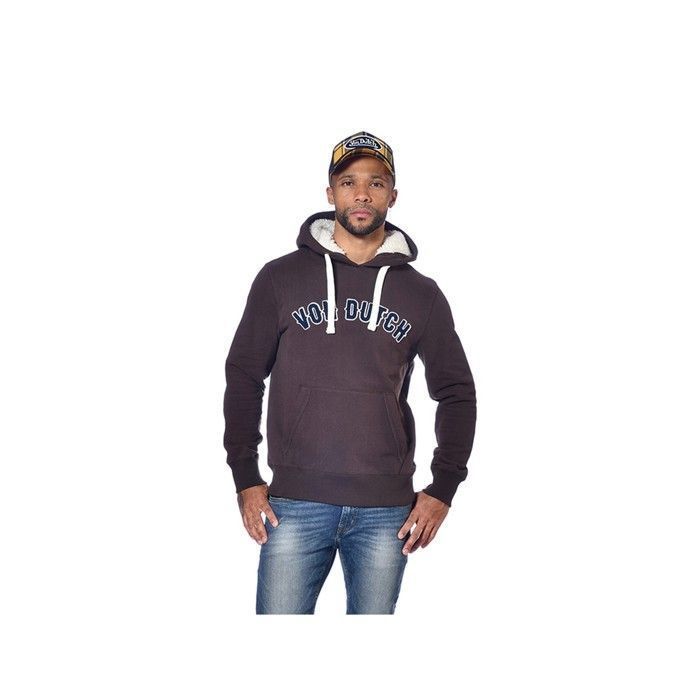 Sweat homme Von Dutch MUST Capuche sherpa Marron Marron Cdiscount Pret a Porter