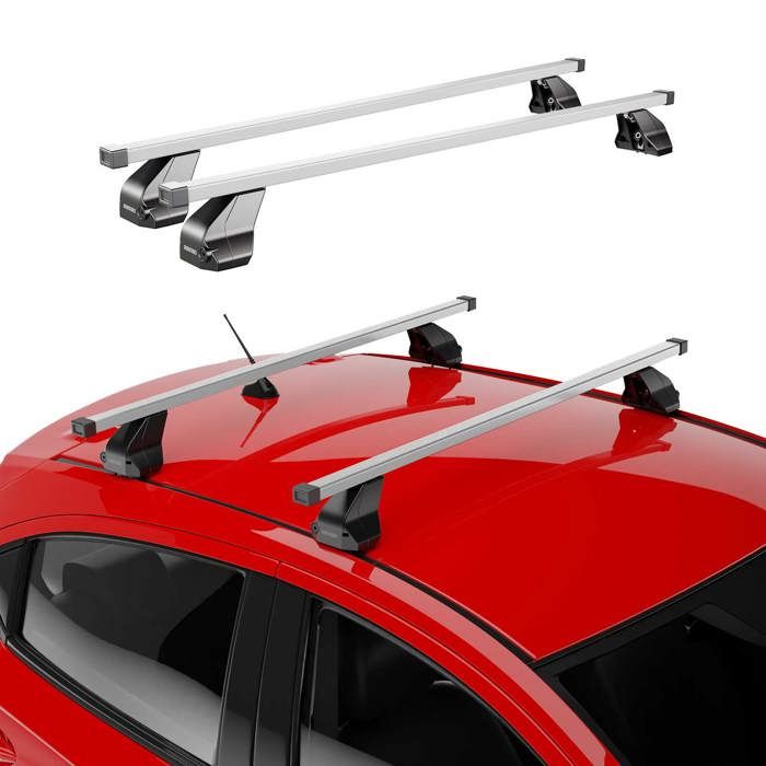 Barres de toit transversales acier pour Peugeot 3008 I 2009-2016 TÜV Noir 2Pcs