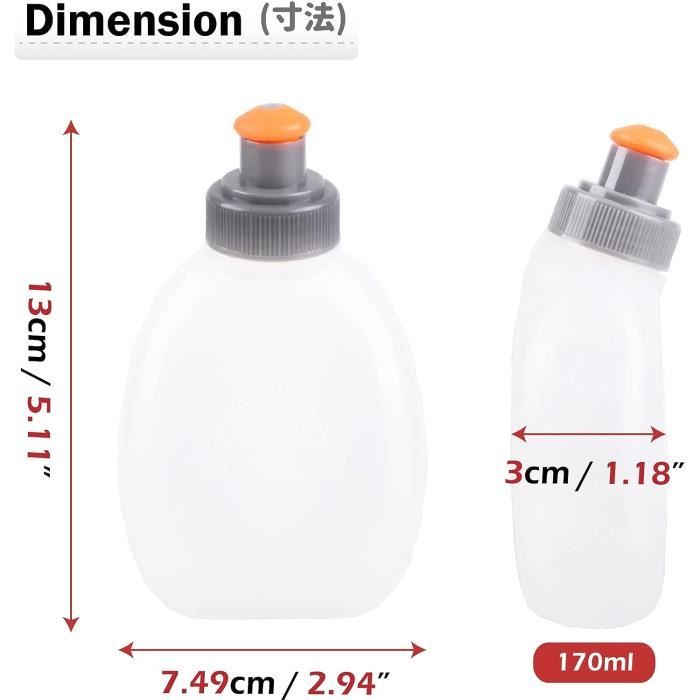 Gourde Running 170ml 250ml 280ml Bidon Flasque 2 Pi ces Bouteille